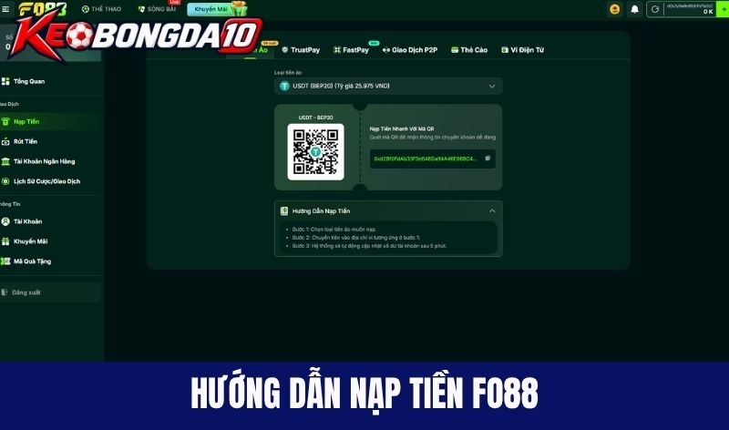 nap tien Fo88 Các bước nạp tiền Fo88 đơn giản