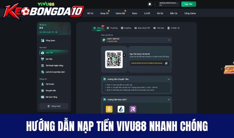 vivu88 huong dan nap tien Hướng dẫn nạp tiền Vivu88 nhanh chóng